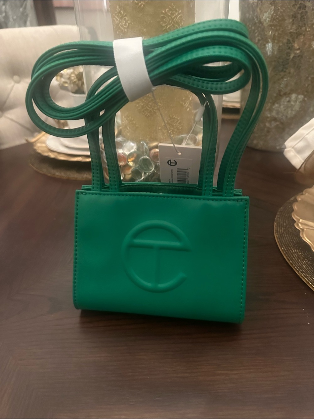 Telfar Mini Crossbody Bag in Emerald Green